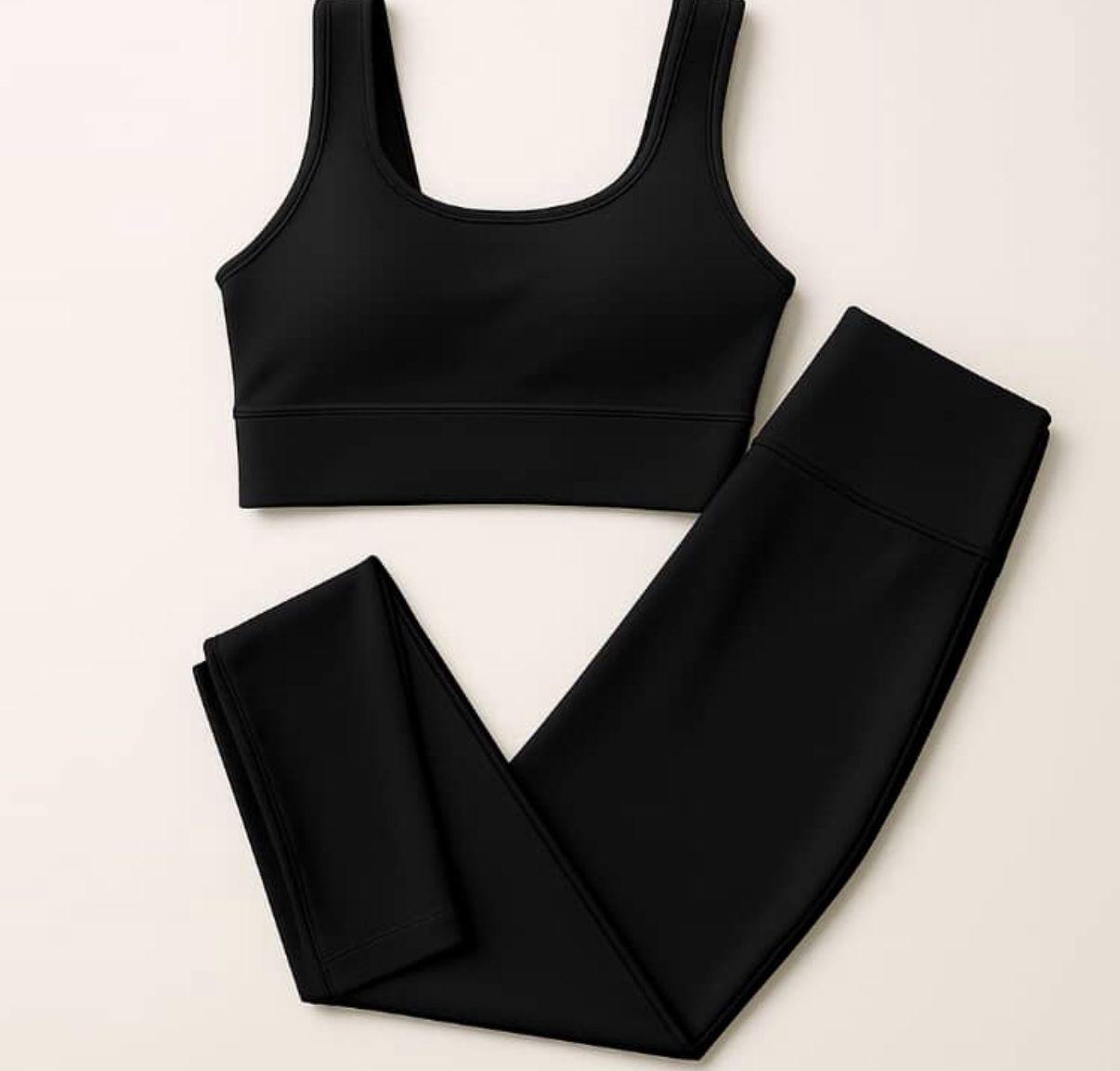 Jet Black Activewear Set