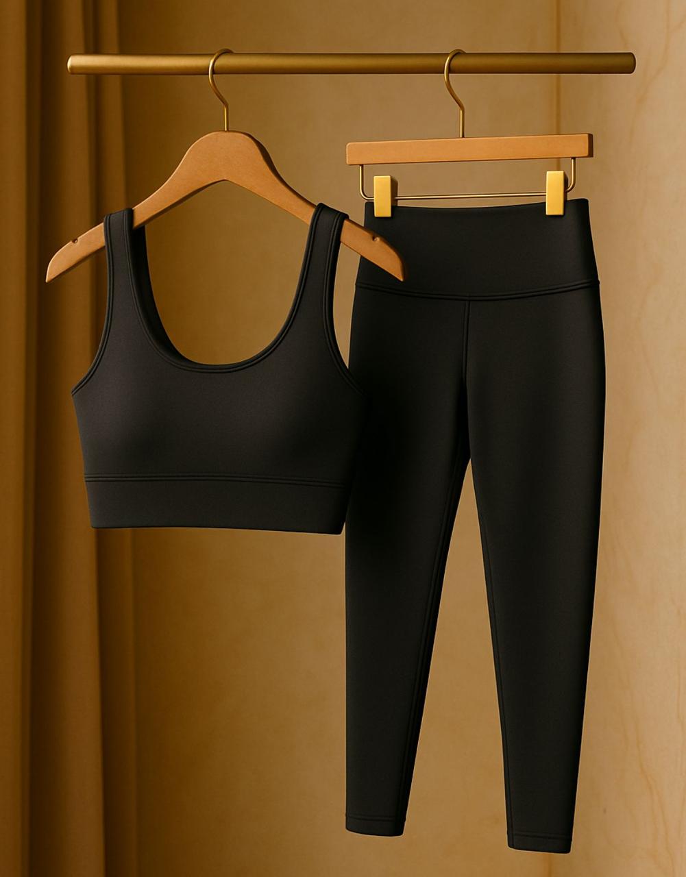 Jet Black Activewear Set